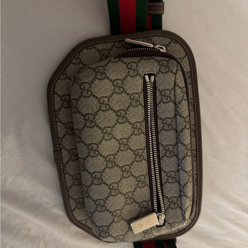 Gucci Gray Monogram Men's Bag